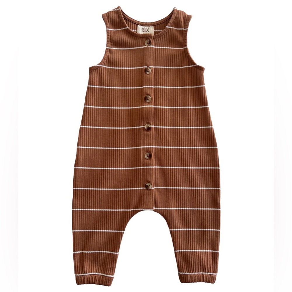 Siix Collection saddle stripped romper